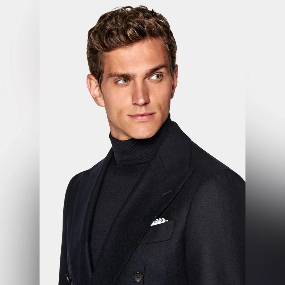 SUIT SUPPLY HAVANA DOUBLE BREASTED NAVY SUIT